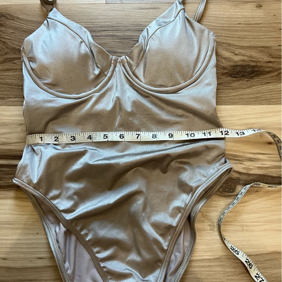 NWOT Good American Swim  Shine Show Off One Piece Color Mink - Picture 4 of 12